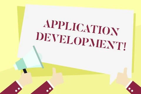 Word writing text Application Development. Business concept for creation of 스톡 일러스트