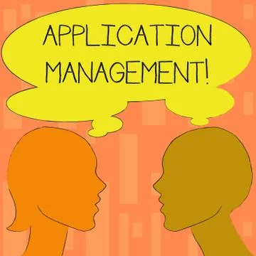 Word writing text Application Management. Business concept for analysisaging  Illustrazione stock