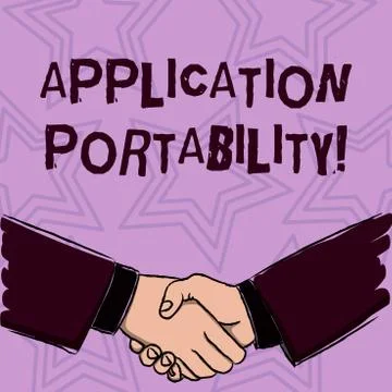 Word writing text Application Portability. Business concept for software desi 스톡 일러스트