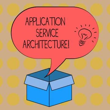 Word writing text Application Service Architecture. Business concept for design Stockillustratie