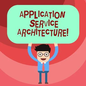 Word writing text Application Service Architecture. Business concept for design Illustrazione stock
