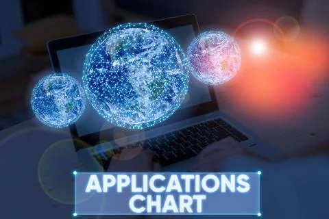 Word writing text Applications Chart. Business concept for graph used to study Stock Photos