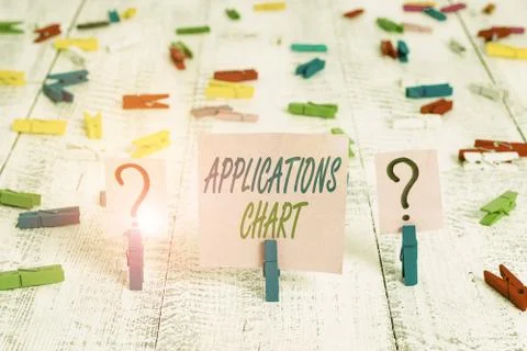 Word writing text Applications Chart. Business concept for graph used to study Stock Photos