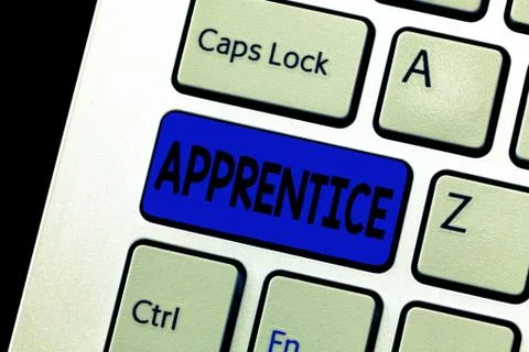 Word writing text Apprentice. Business concept for Person learning training from Stock Photos