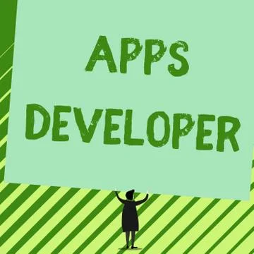 Word writing text Apps Developer. Business concept for Graphic artist Software Stockillustratie
