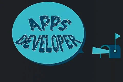 Word writing text Apps Developer. Business concept for Graphic artist Software 스톡 일러스트