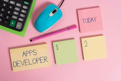 Word writing text Apps Developer. Business concept for Graphic artist Software 写真素材