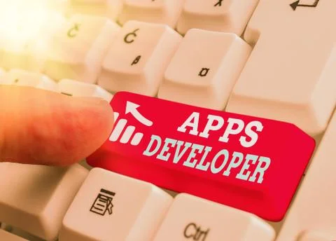 Word writing text Apps Developer. Business concept for Graphic artist Software 写真素材