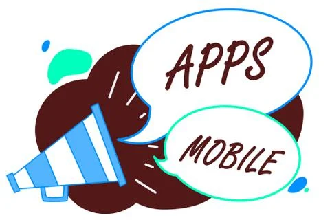 Word writing text Apps Mobile. Business concept for computer program designed to Illustrazione stock