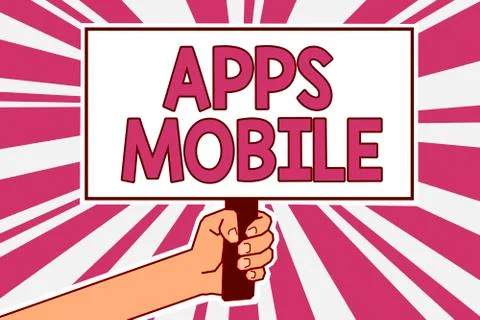 Word writing text Apps Mobile. Business concept for computer program designed to Stock Illustration