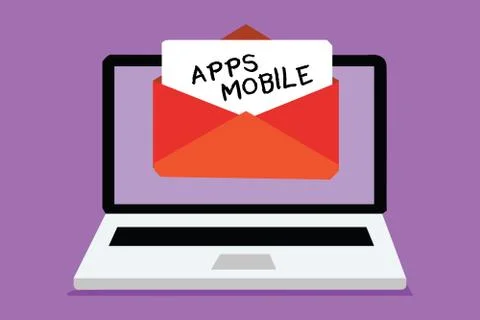 Word writing text Apps Mobile. Business concept for computer program designed to Stock Illustration