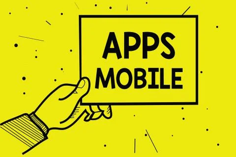 Word writing text Apps Mobile. Business concept for computer program designed to Stock Illustration