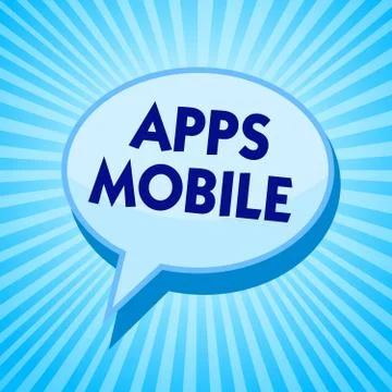 Word writing text Apps Mobile. Business concept for computer program designed to Stockillustratie