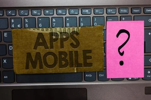 Word writing text Apps Mobile. Business concept for computer program designed to Foto stock