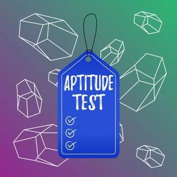 Word writing text Aptitude Test. Business concept for designed to determine a Illustration