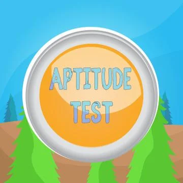 Word writing text Aptitude Test. Business concept for designed to determine a Illustration