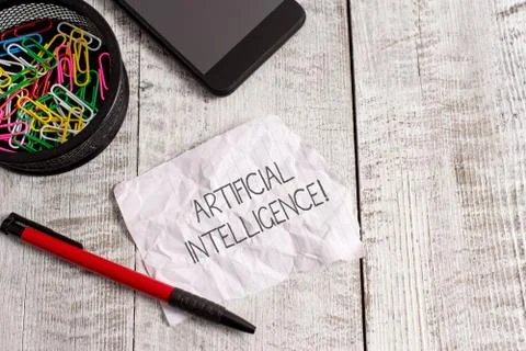 Word writing text Artificial Intelligence. Business concept for Machine copy Foto stock