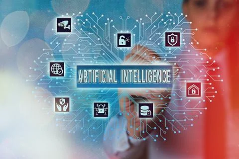 Word writing text Artificial Intelligence. Business concept for programmed to Foto stock