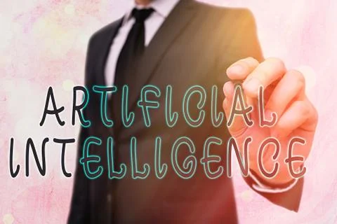 Word writing text Artificial Intelligence. Business concept for programmed to Foto stock