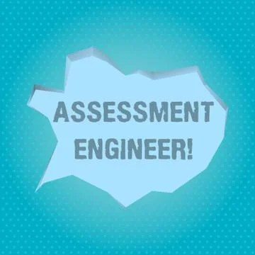 Word writing text Assessment Engineer. Business concept for gives solutions to Illustrazione stock