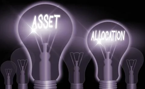 Word writing text Asset Allocation. Business concept for proportion and 스톡 일러스트