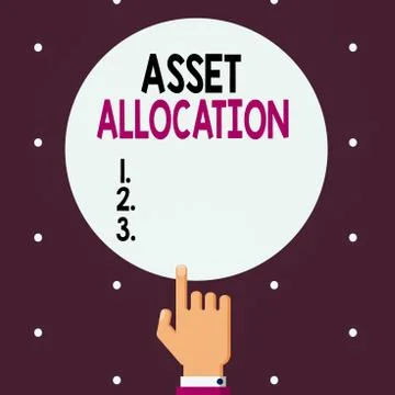 Word writing text Asset Allocation. Business concept for proportion and 스톡 일러스트