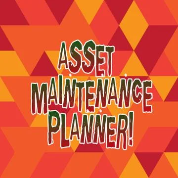 Word writing text Asset Maintenance Planner. Business concept for Ability to イラスト素材