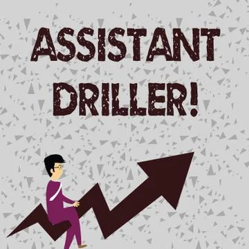 Word writing text Assistant Driller. Business concept for to aid and assist the Ilustração Stock