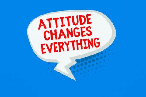 Word writing text Attitude Changes Everything. Business concept for Positive Stock Illustration