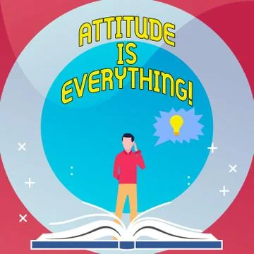 Word writing text Attitude Is Everything. Business concept for Personal Outlook Stock Illustration