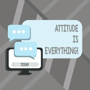 Word writing text Attitude Is Everything. Business concept for Personal Outlook Stock Illustration