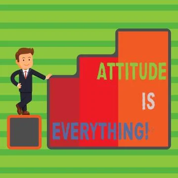 Word writing text Attitude Is Everything. Business concept for Personal Outlook Stock Illustration