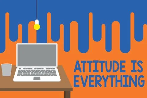 Word writing text Attitude Is Everything. Business concept for Positive Outlook Stock Illustration