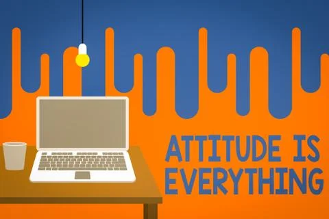 Word writing text Attitude Is Everything. Business concept for Positive Outlook Stock Illustration
