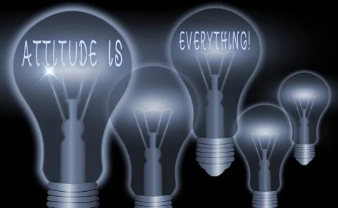 Word writing text Attitude Is Everything. Business concept for Personal Outlook Stock Illustration