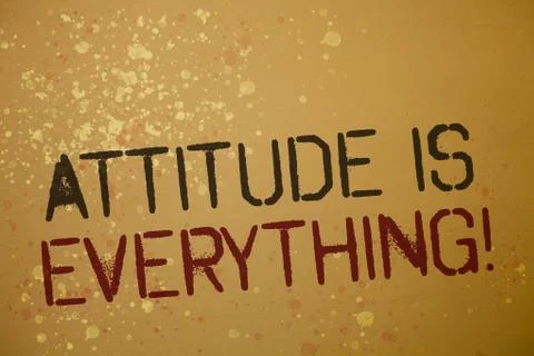 Word writing text Attitude Is Everything. Business concept for Personal Outlo Stock Photos