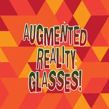 Word writing text Augmented Reality Glasses. Business concept for Digital eye Stock Illustration