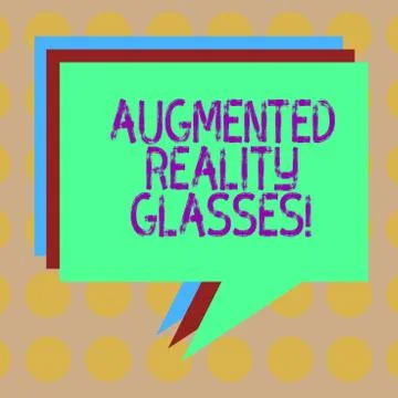 Word writing text Augmented Reality Glasses. Business concept for Digital eye Stockillustratie