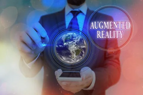 Word writing text Augmented Reality. Business concept for technology that Stockfoto's