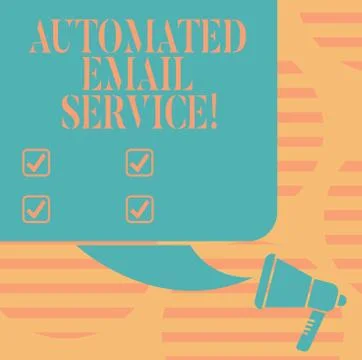Word writing text Automated Email Service. Business concept for automatic Stock Illustration
