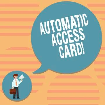 Word writing text Automatic Access Card. Business concept for used to control Ilustración de archivo
