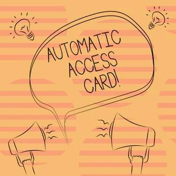 Word writing text Automatic Access Card. Business concept for used to control Ilustración de archivo