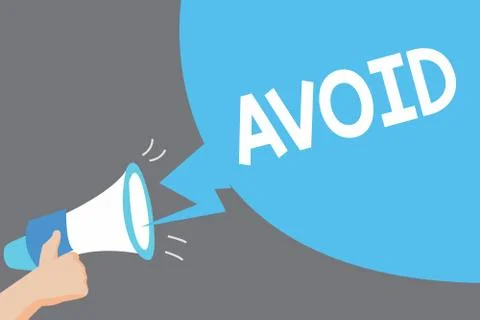 Word writing text Avoid. Business concept for Contrive not to meet someone St Stock Illustration