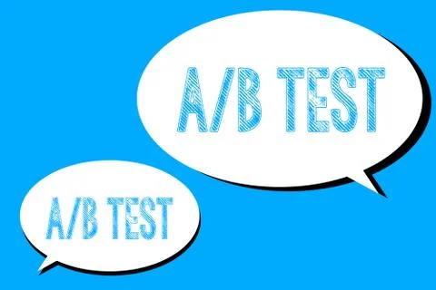Word writing text A B Test. Business concept for Simple short questionnaire Stockillustratie