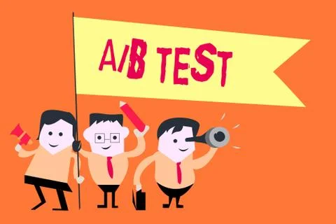 Word writing text A B Test. Business concept for Simple short questionnaire Stockillustratie