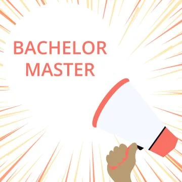 Word writing text Bachelor Master. Business concept for An advanced degree Stock Illustration