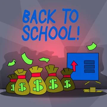 Word writing text Back To School. Business concept for Return to class first day イラスト素材