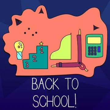 Word writing text Back To School. Business concept for Return to class first day イラスト素材