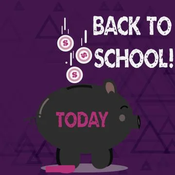 Word writing text Back To School. Business concept for Return to class first day Stock Illustration