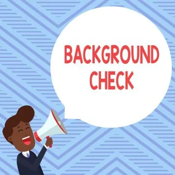 Word writing text Background Check. Business concept for way to discover issues Stockillustratie